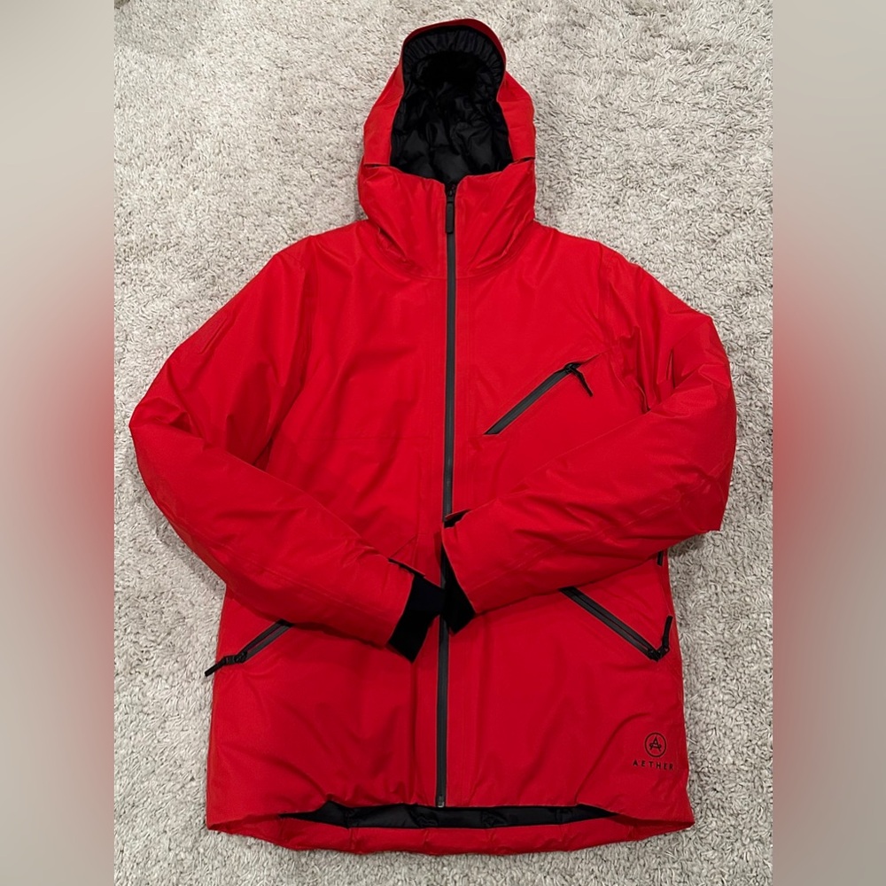 Aether Crest Down Jacket - Red Ski Jacket Medium - image 4